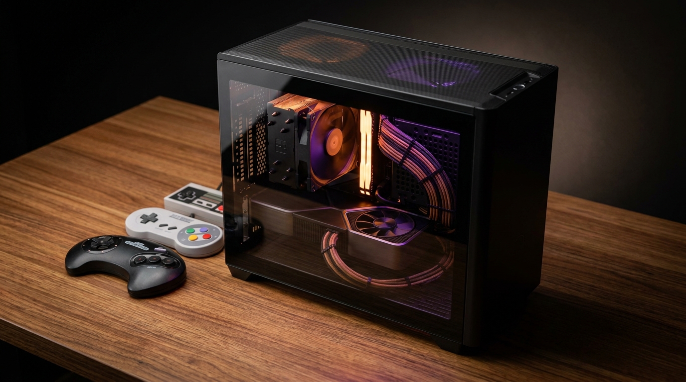 ПК для эмуляторов 4K ретро-игр телевизора и геймпадов