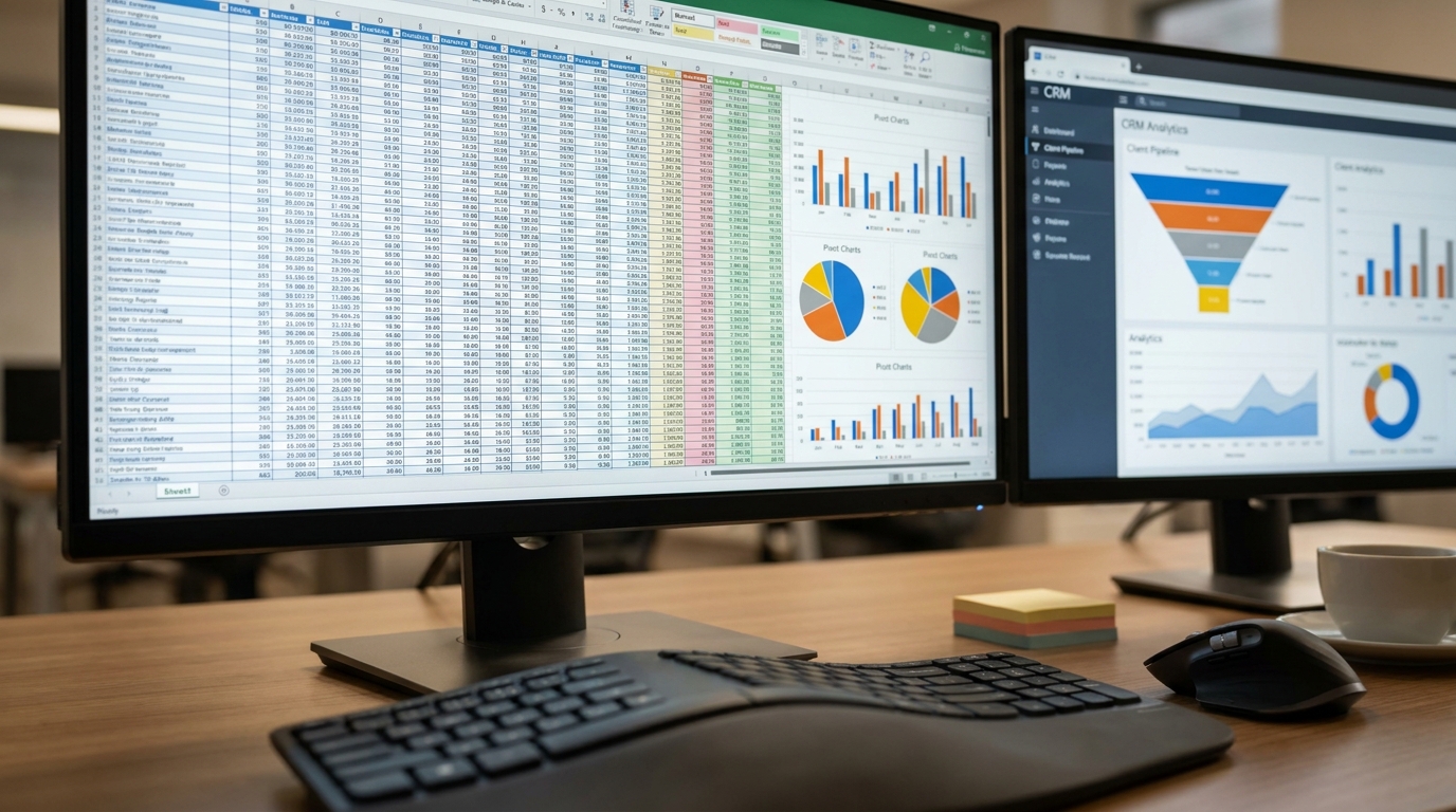 Рабочая станция для бизнеса бухгалтерии Excel 1С и CRM