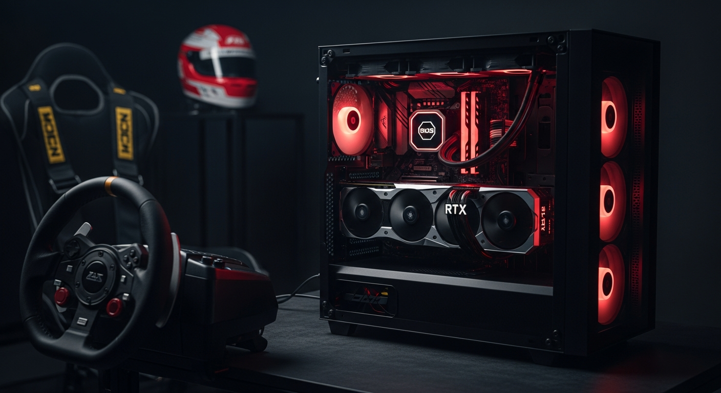 ПК для Assetto Corsa Forza F1 руля трех мониторов и VR